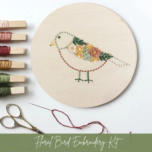 Floral Bird Diy Embroidery Kit