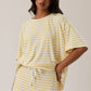 Butter Yellow Striped Tee