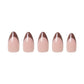 Chocolate Press-On Nails | Brown French Tip