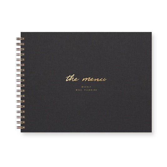 The Menu Weekly Meal Planner II Peppercorn Linen Cover