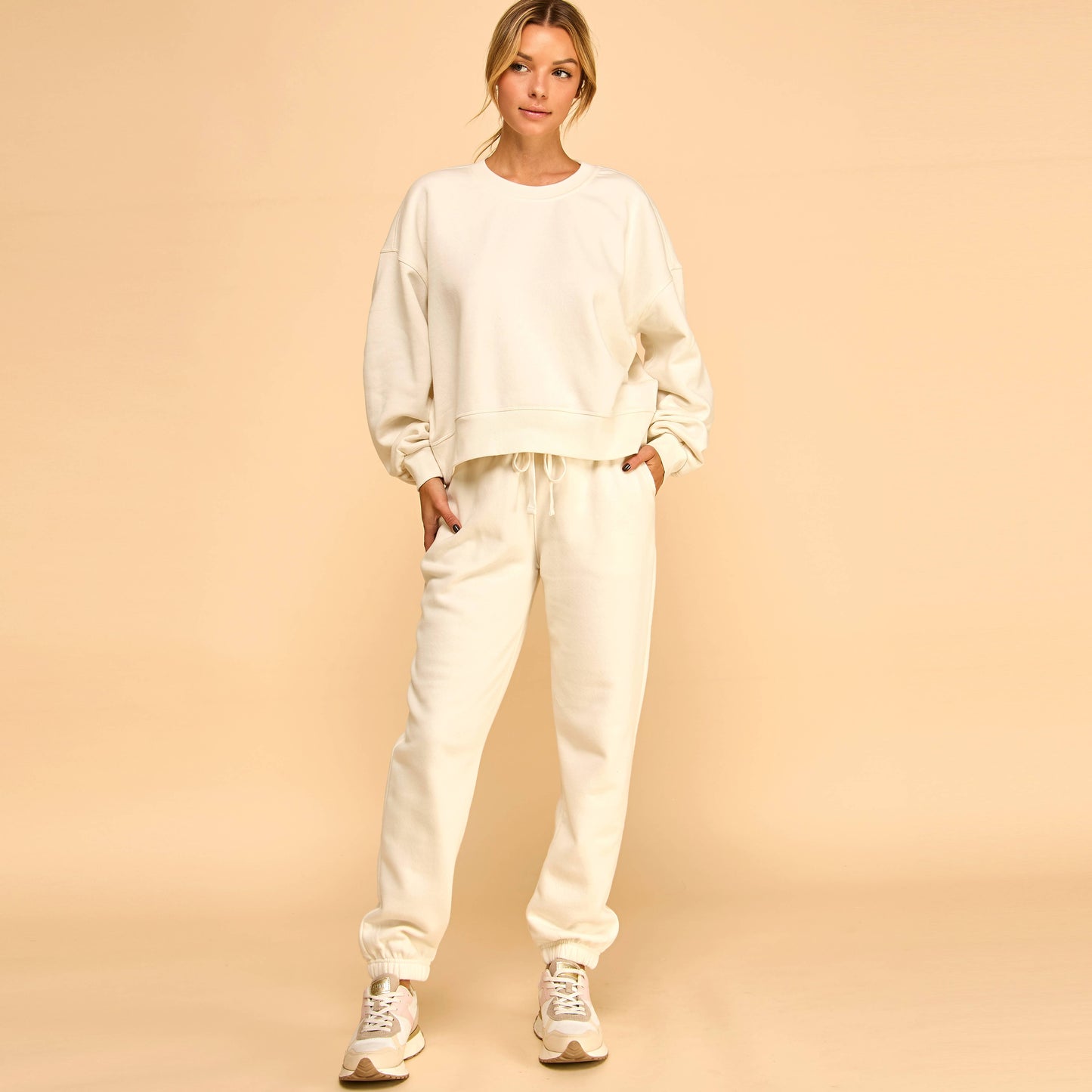 Everyday Fleece Crew I Taupe