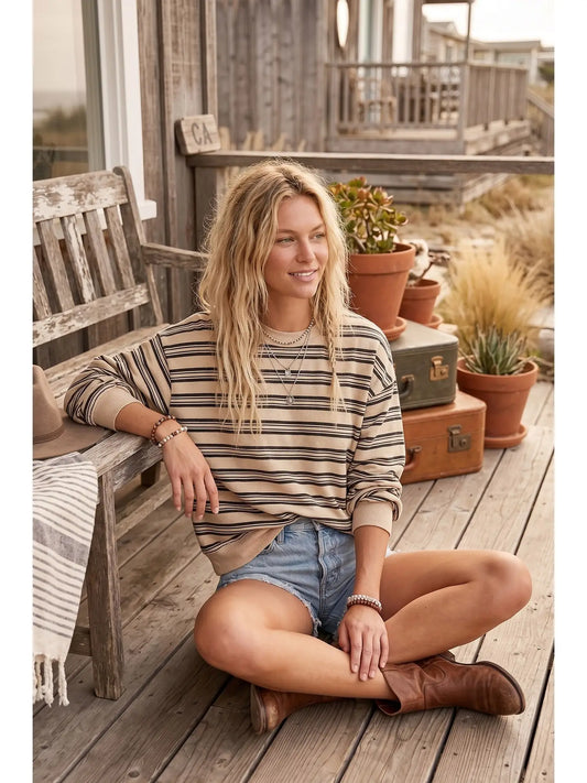 Free Spirit Striped Crewneck