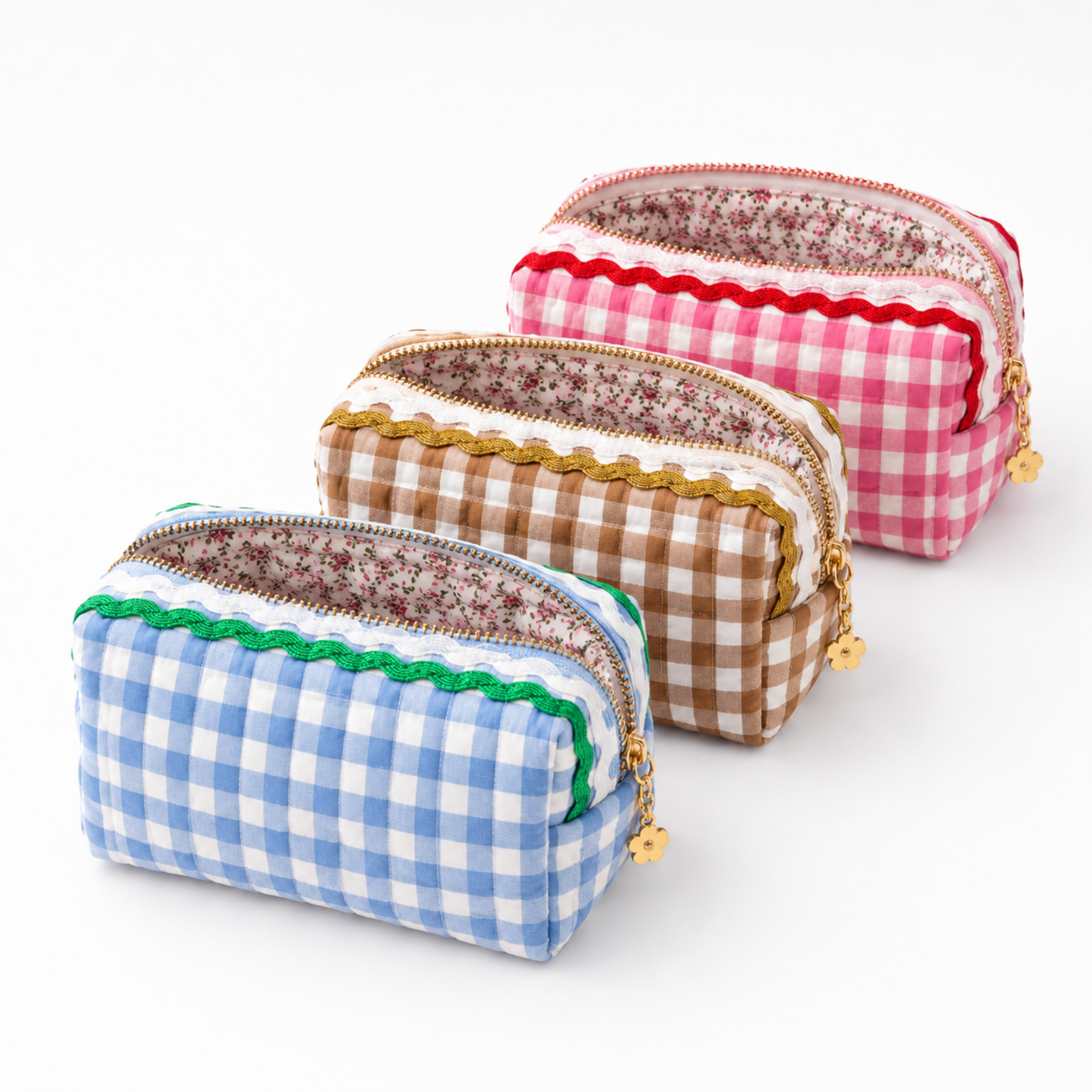 Blue Gingham Pouch