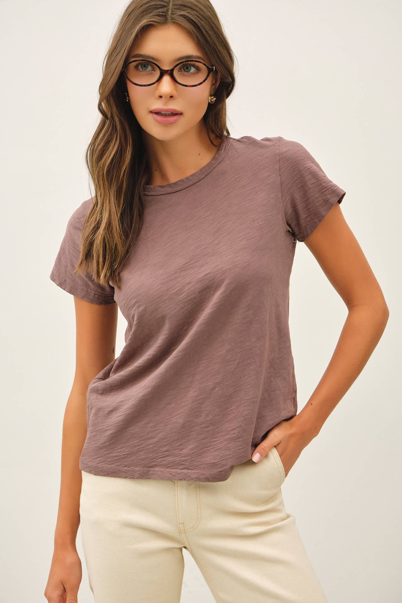 Charcoal Blue Basic Tee