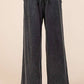 French Terry Wide Leg Pants I Blue