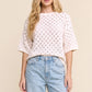 Open Knit Drop Shoulder Top