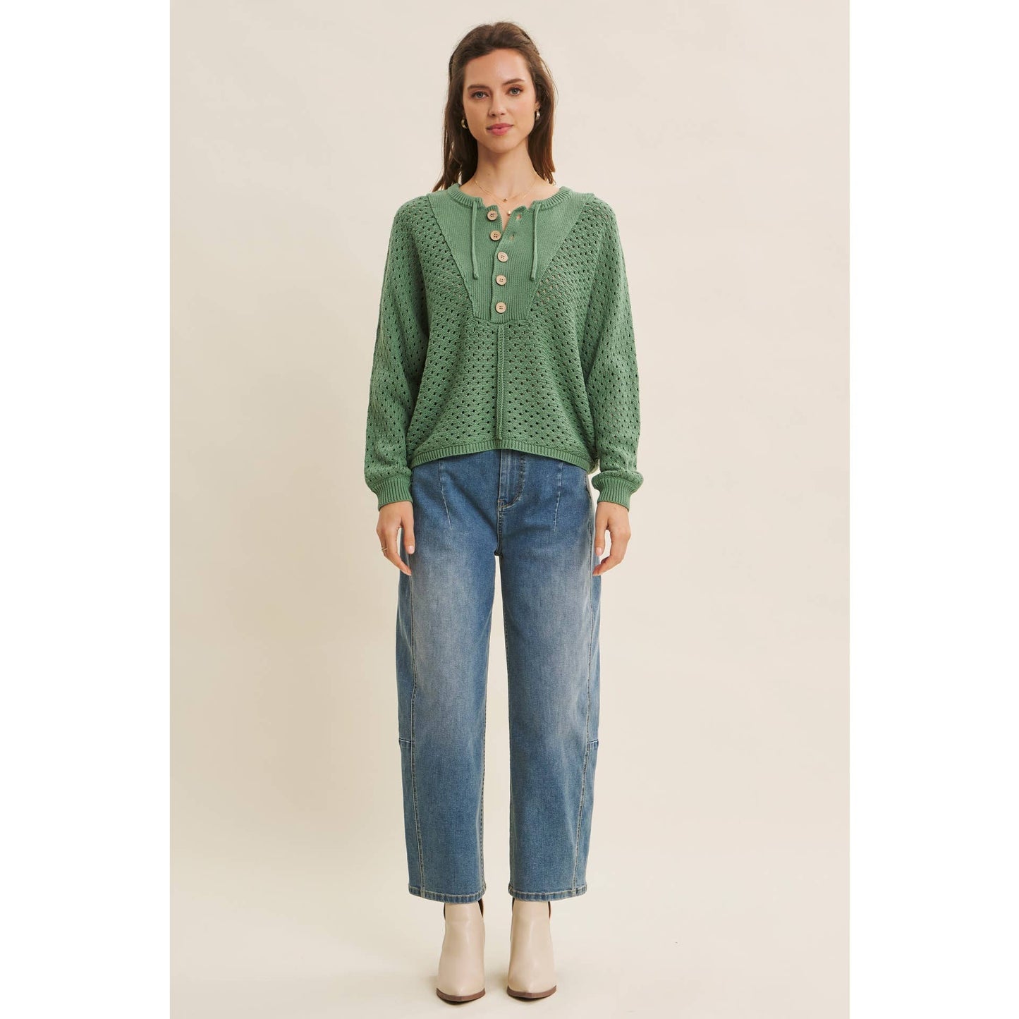 Textured Dolman Sweater