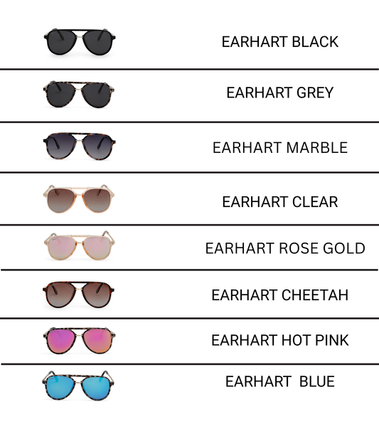 Earhart I Women’s Aviator Sunglasses I Clear