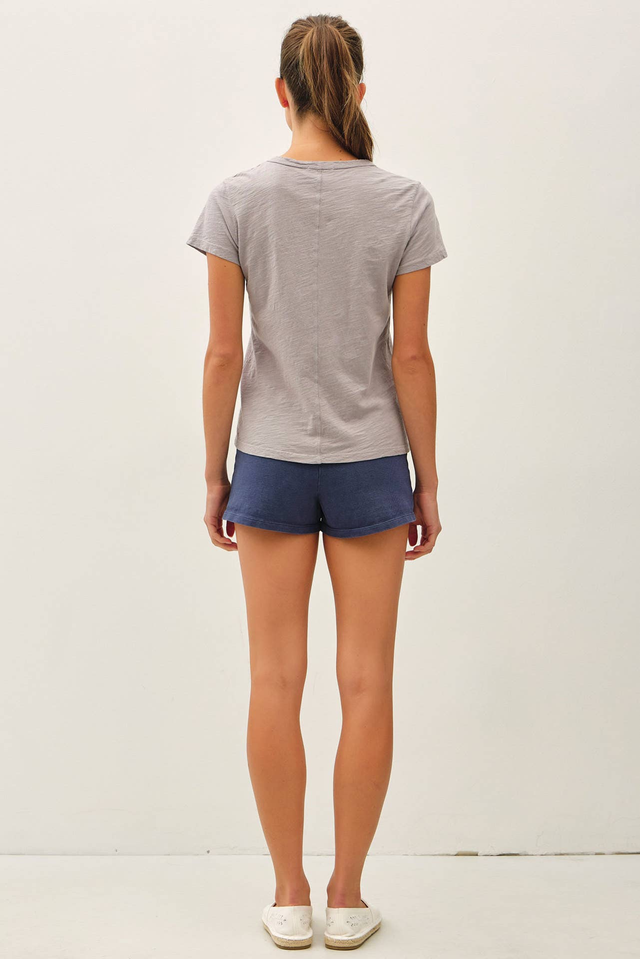 Charcoal Blue Basic Tee