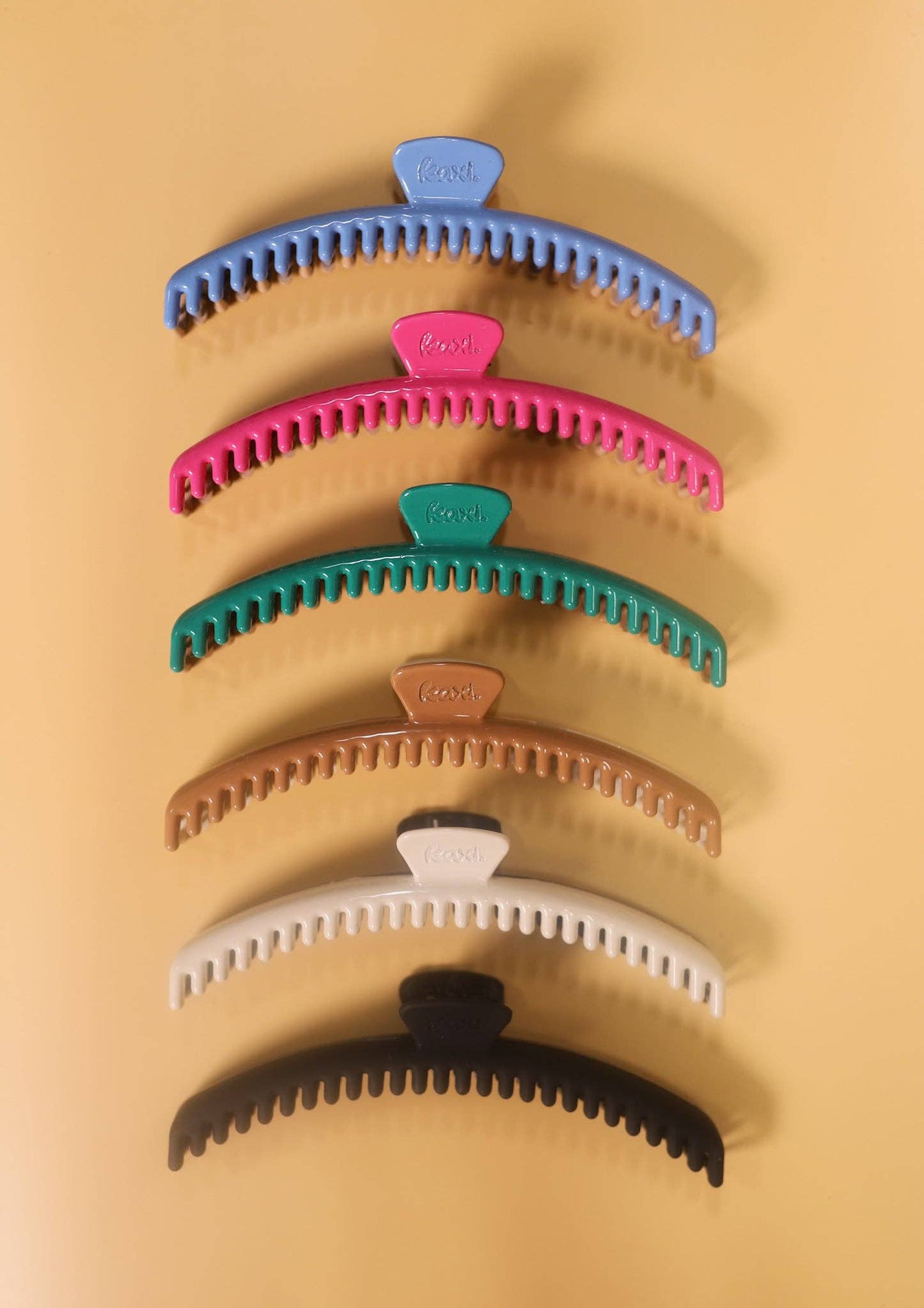 Kaxi Hair Clip I White + Brown