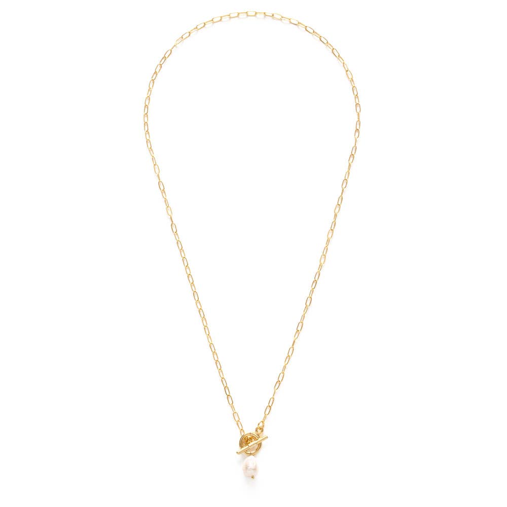 Toggle Clasp Pearl Necklace