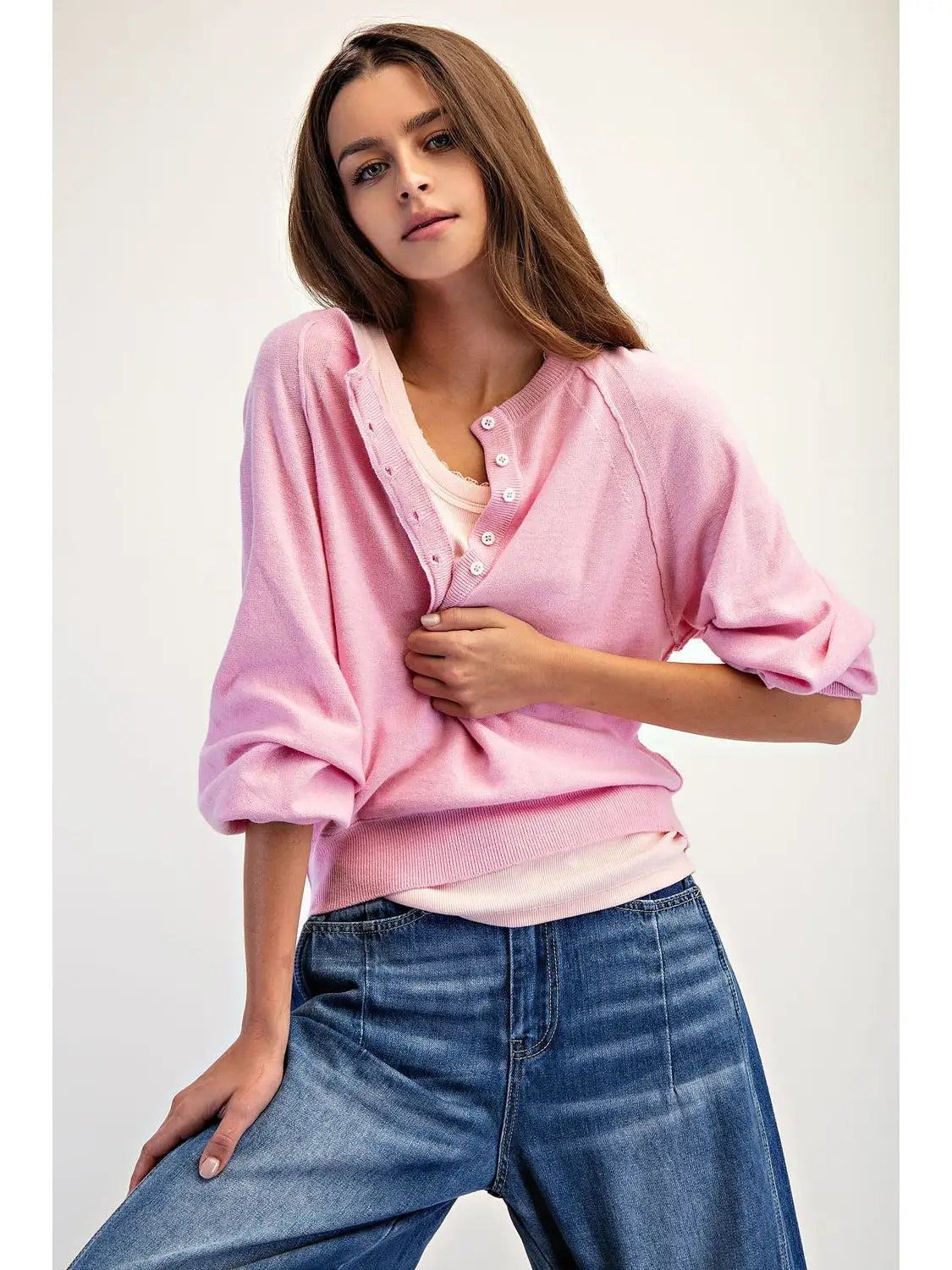 Cozy Button Pullover Sweater