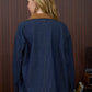 Indigo Pinstripe Denim Shacket