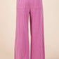 French Terry Wide Leg Pants I Blue