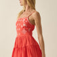 Floral Embroidered Romper