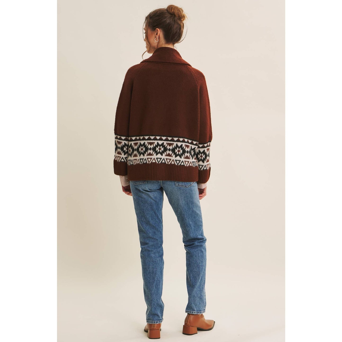 Western-Inspired Aztec Cardigan