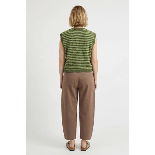Mocha Utility Barrel Pants