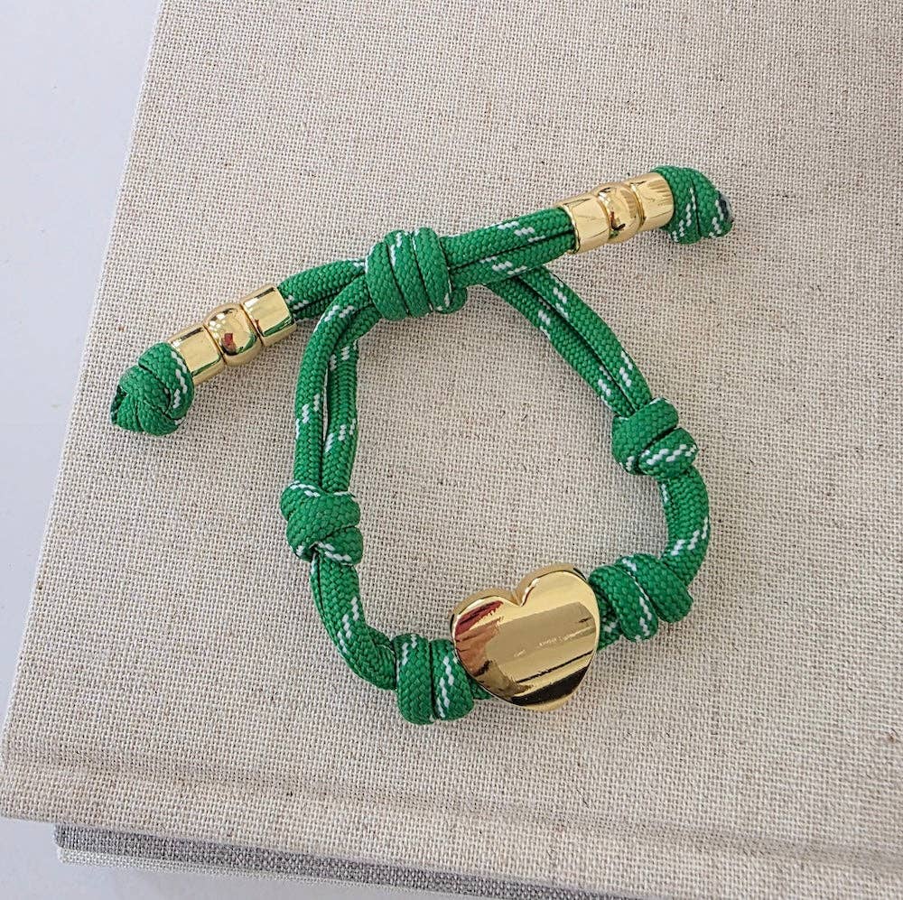 Heart Knot Cord Bracelet I Red