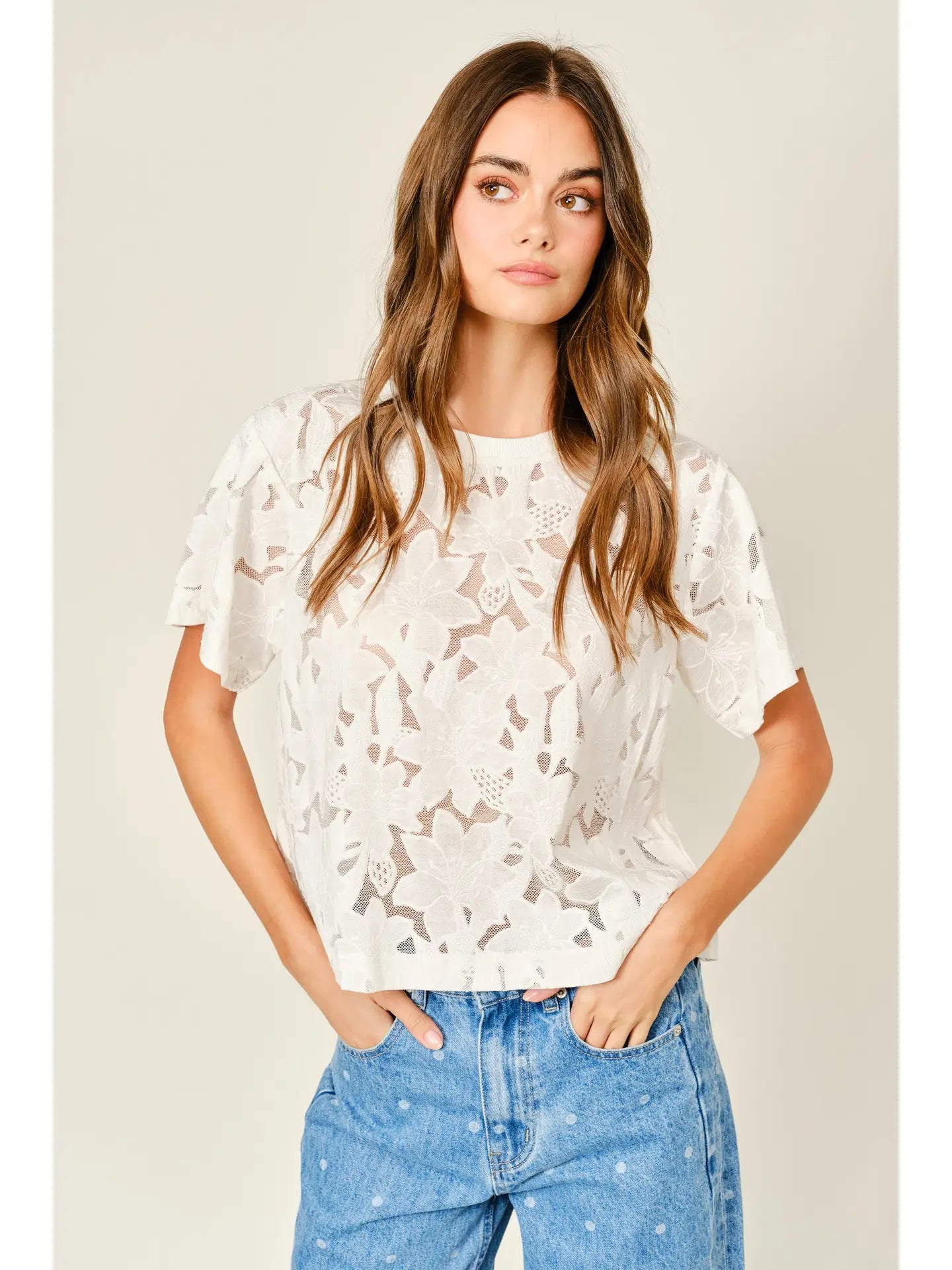 Lace Floral Top