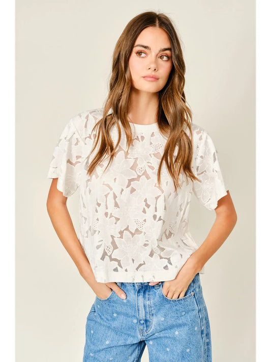 Lace Floral Top
