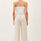 Linen Blend Wide Leg Pants