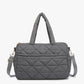 Quilted Travel Bag - Grey