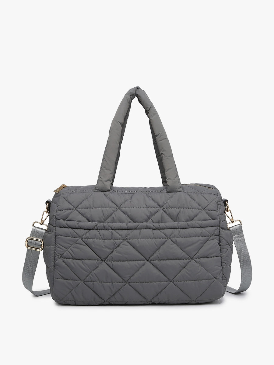 Quilted Travel Bag - Grey