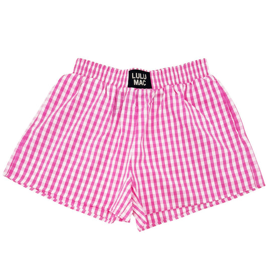 Pink Gingham Boxer Shorts
