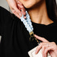 Sky Blue Gingham Keychain