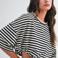 Oversized Stripe Boyfriend Tee I Pink