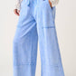 Mineral Wash Seam Detail Pants I Peri Blue