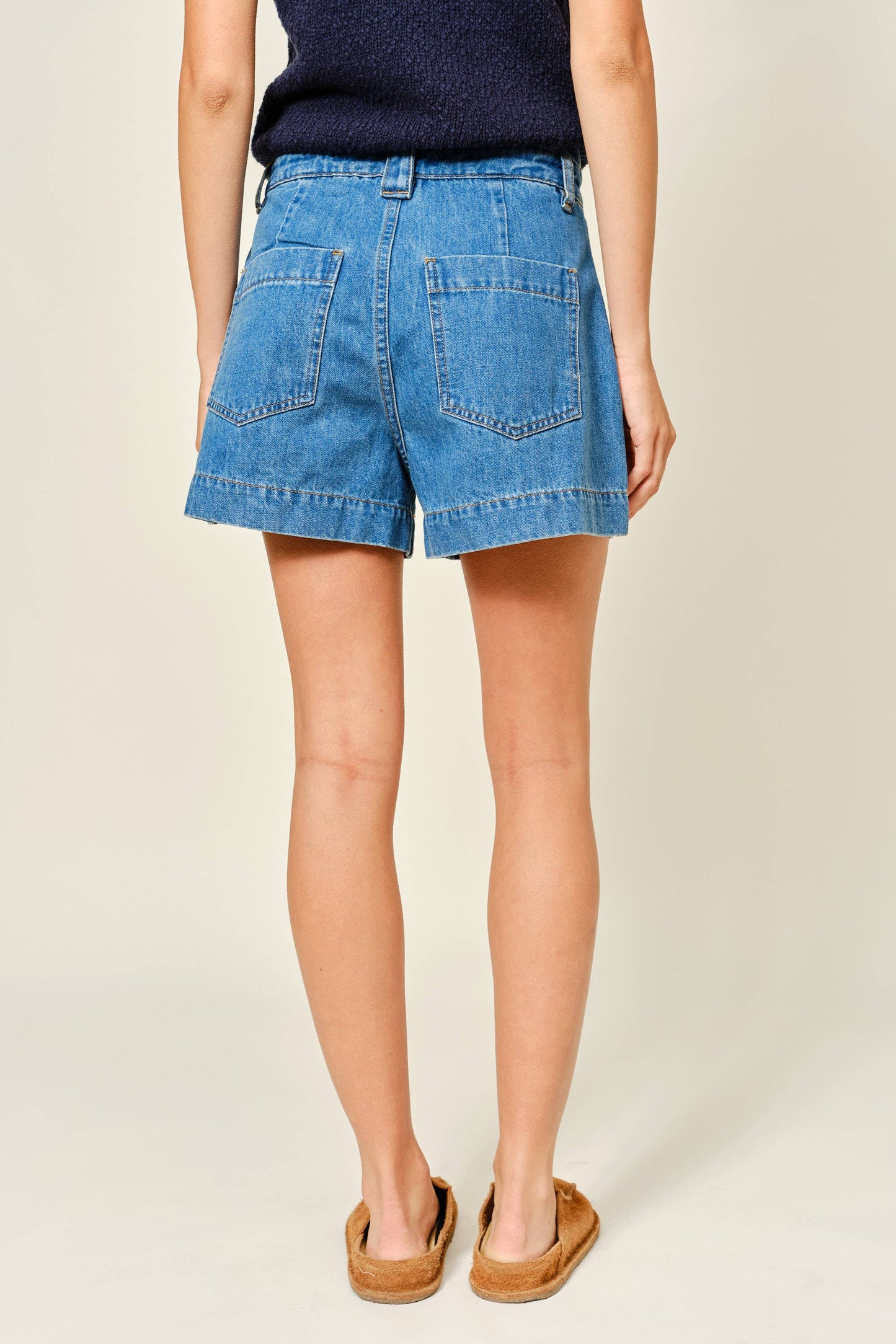 Medium Wash Denim Shorts