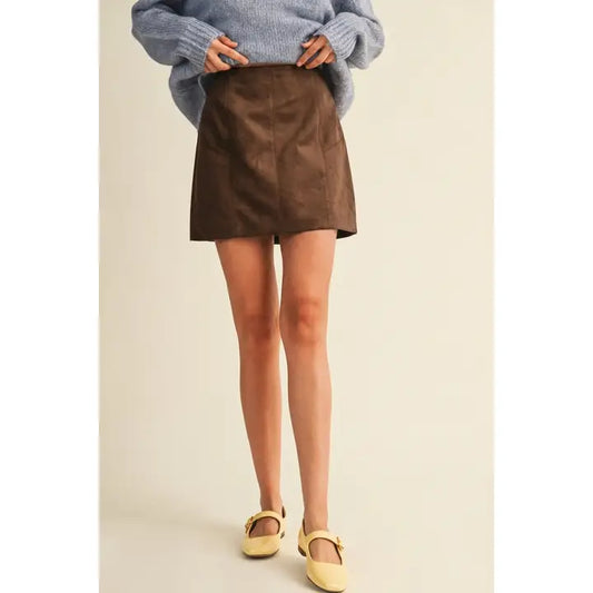 Brown Suede Skirt