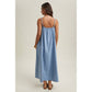 Denim Chambray Maxi Dress