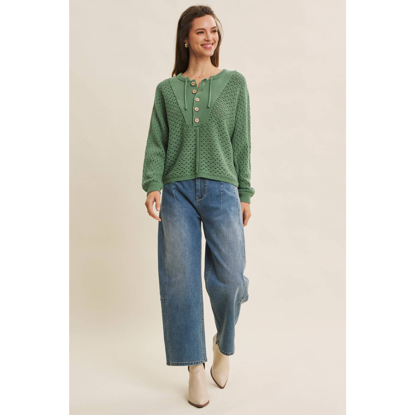 Textured Dolman Sweater