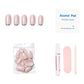 Silver Belle Press-On Nails|Natural Nail| Silver Accent