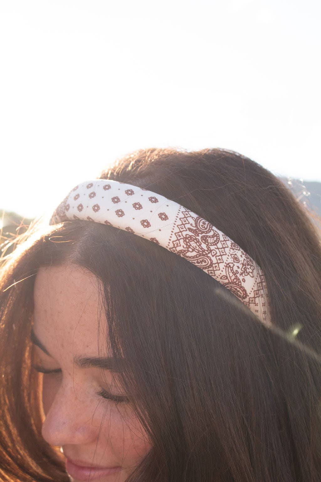 Paisley Headband : Brown