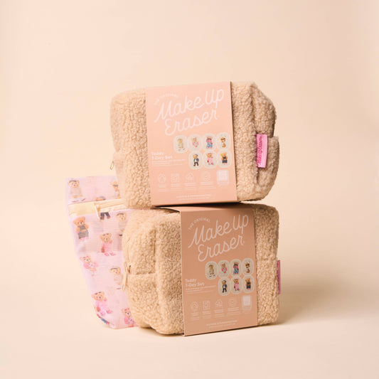 Teddy Bear 7-Day Gift Set & Plush Cosmetic Bag