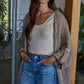 Folded Open Front Cardigan