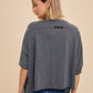 Raw Edge Flowy Dolman Tee