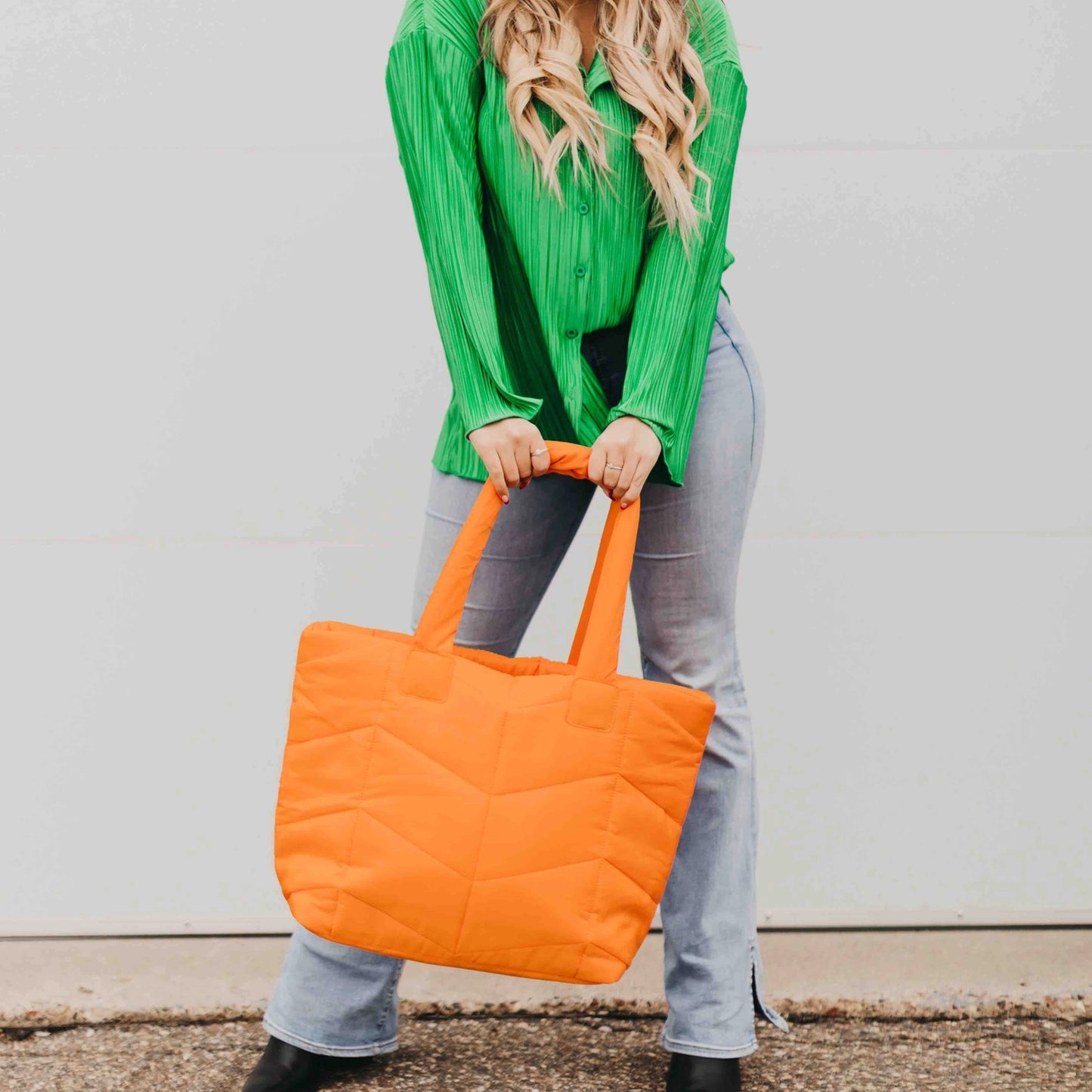 Nylon Tote Bag - Orange