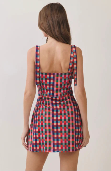 Multi Plaid Mini Dress