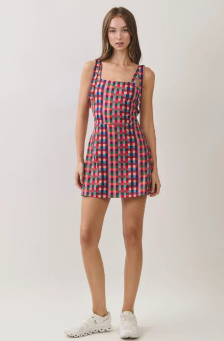 Multi Plaid Mini Dress