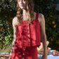 Square Neck Sleeveless Linen Tank