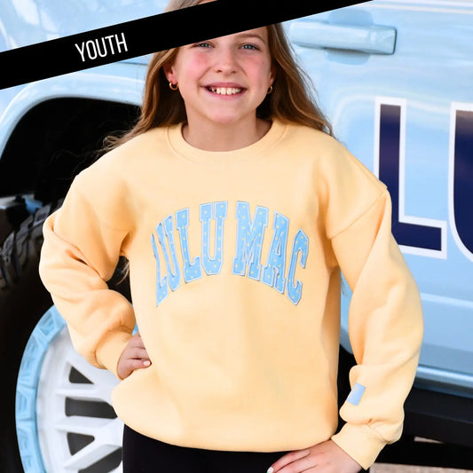 Youth Lulu Mac Butter Yellow Crew