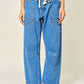 Polka Dot Denim Barrel Jeans