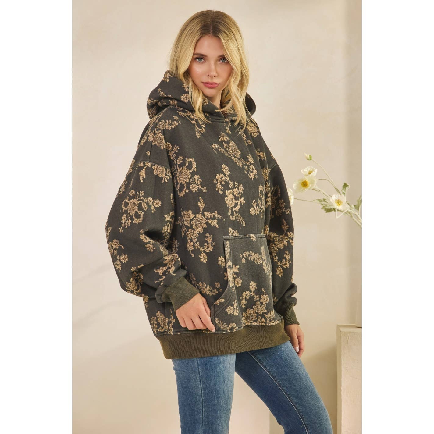 Sunday Hoodie I Pink Camo