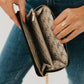Woven Wallet I Brown Checkered