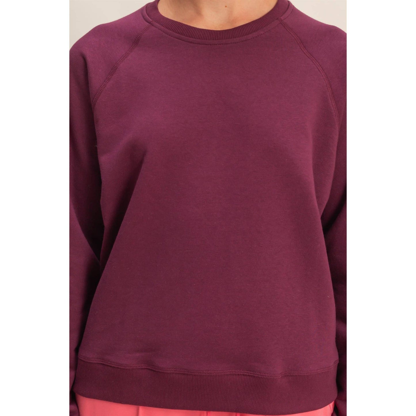 Soft + Slouchy Raglan Pullover I White