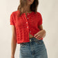 Pointelle Crochet Cardigan